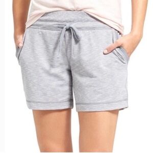 Athleta Techie Terry Shorts in Grey Heather. Size Medium.